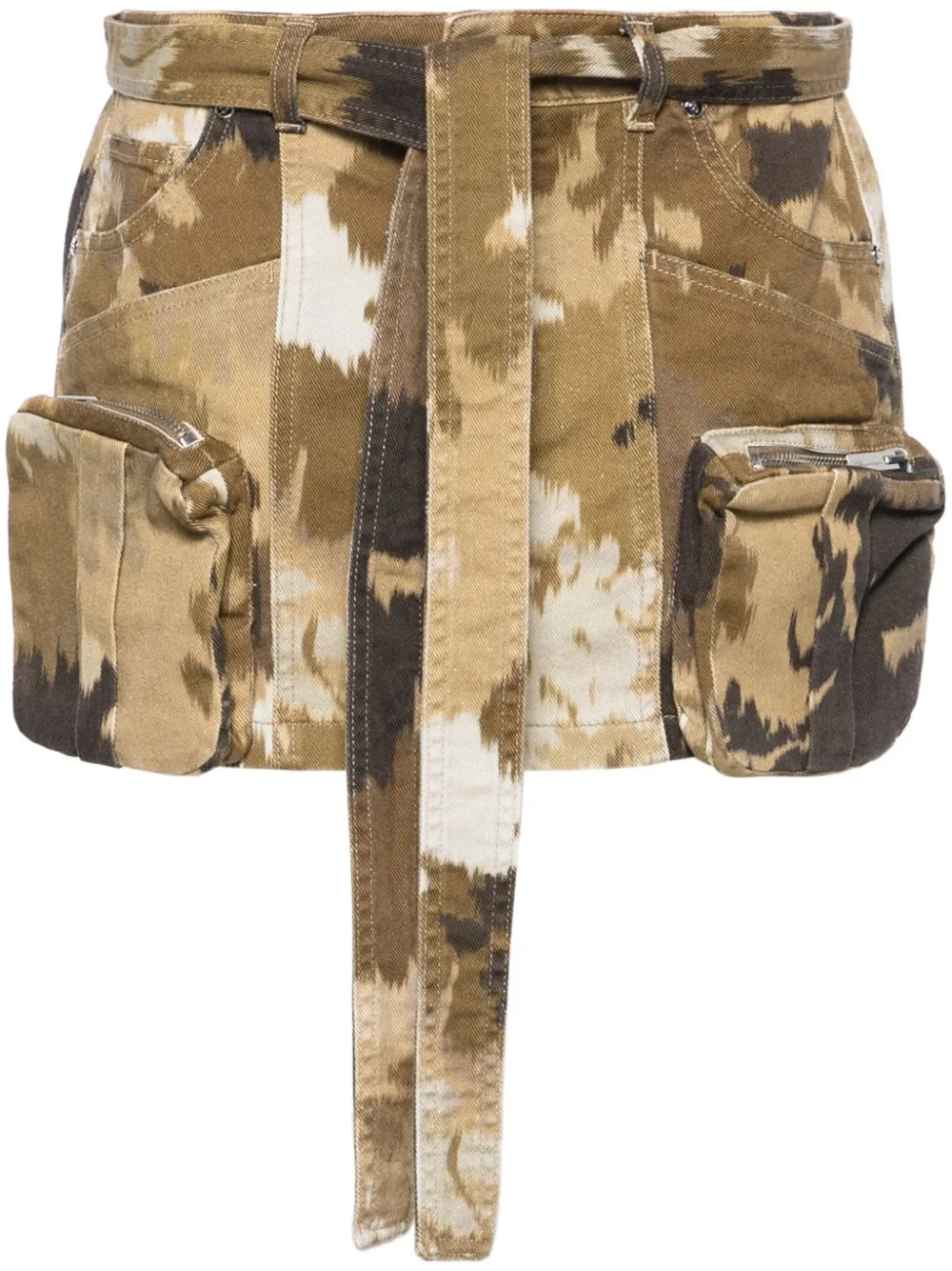 Minigonna con cintura multicolor - donna