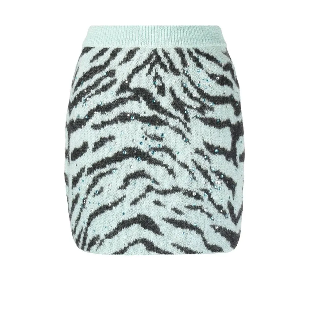 Minigonna con stampa animalier-donna