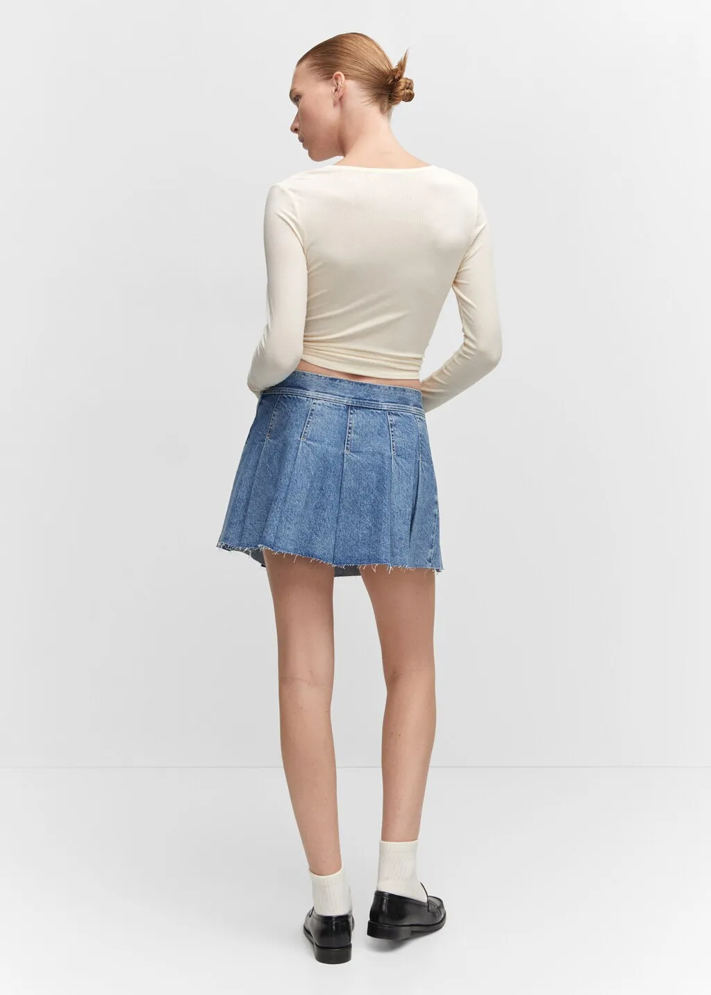 Minigonna denim inserti