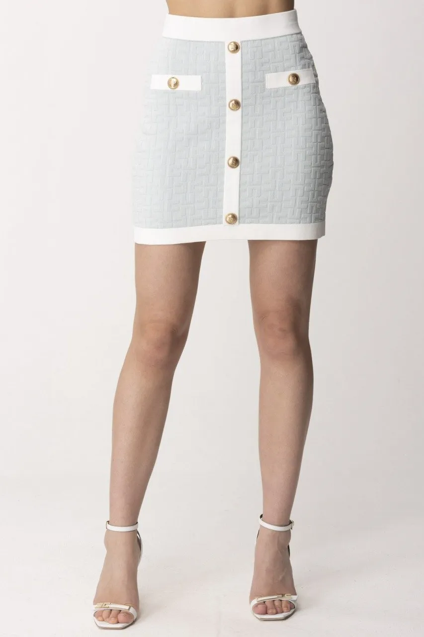 Minigonna embossed ACQUA