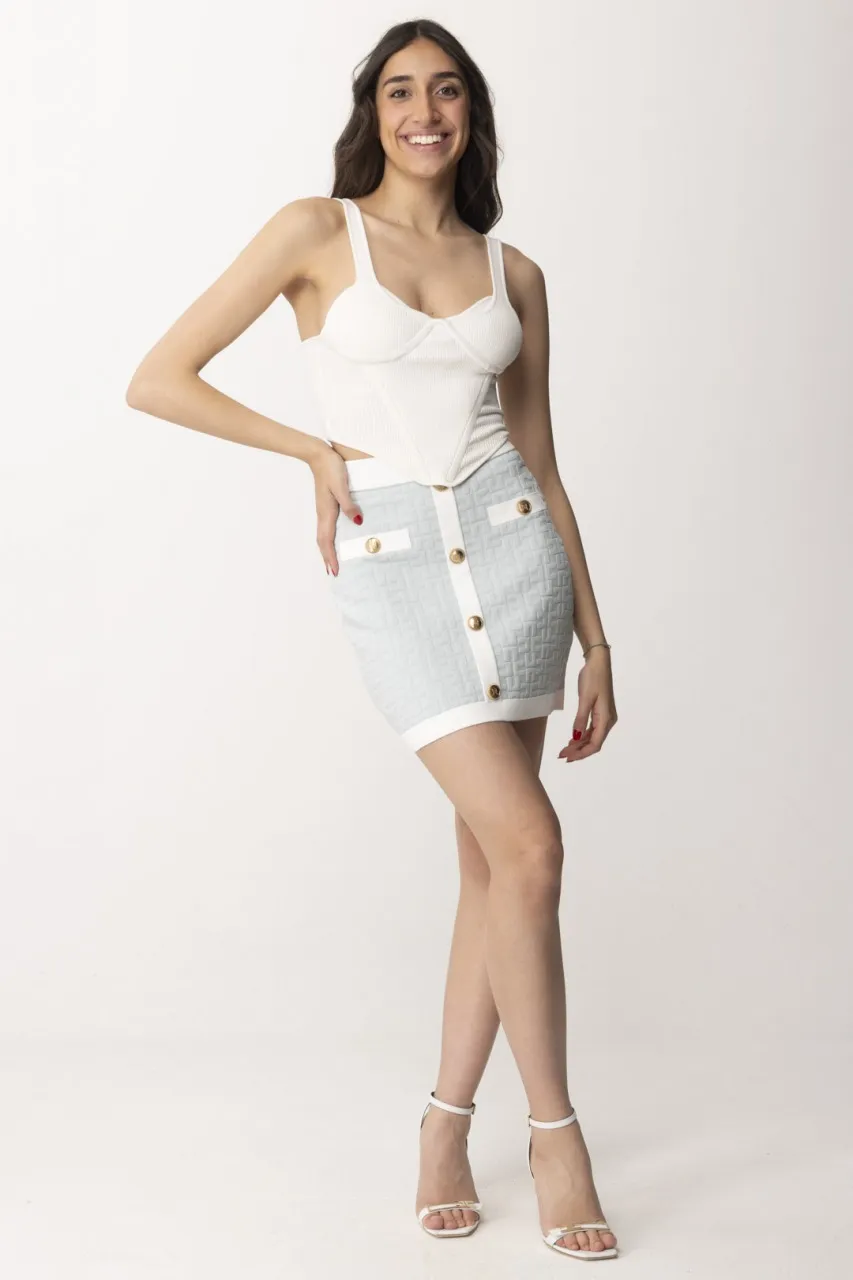 Minigonna embossed ACQUA
