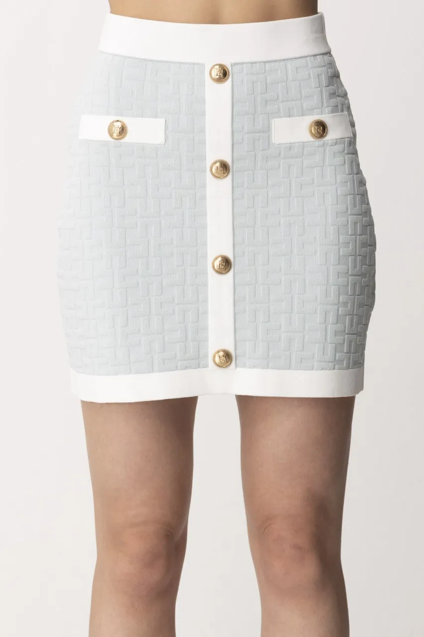 Minigonna embossed ACQUA