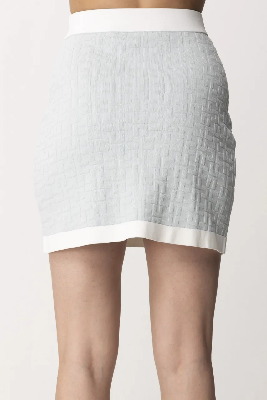 Minigonna embossed ACQUA