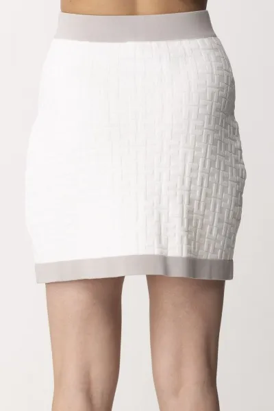 Minigonna embossed Avorio
