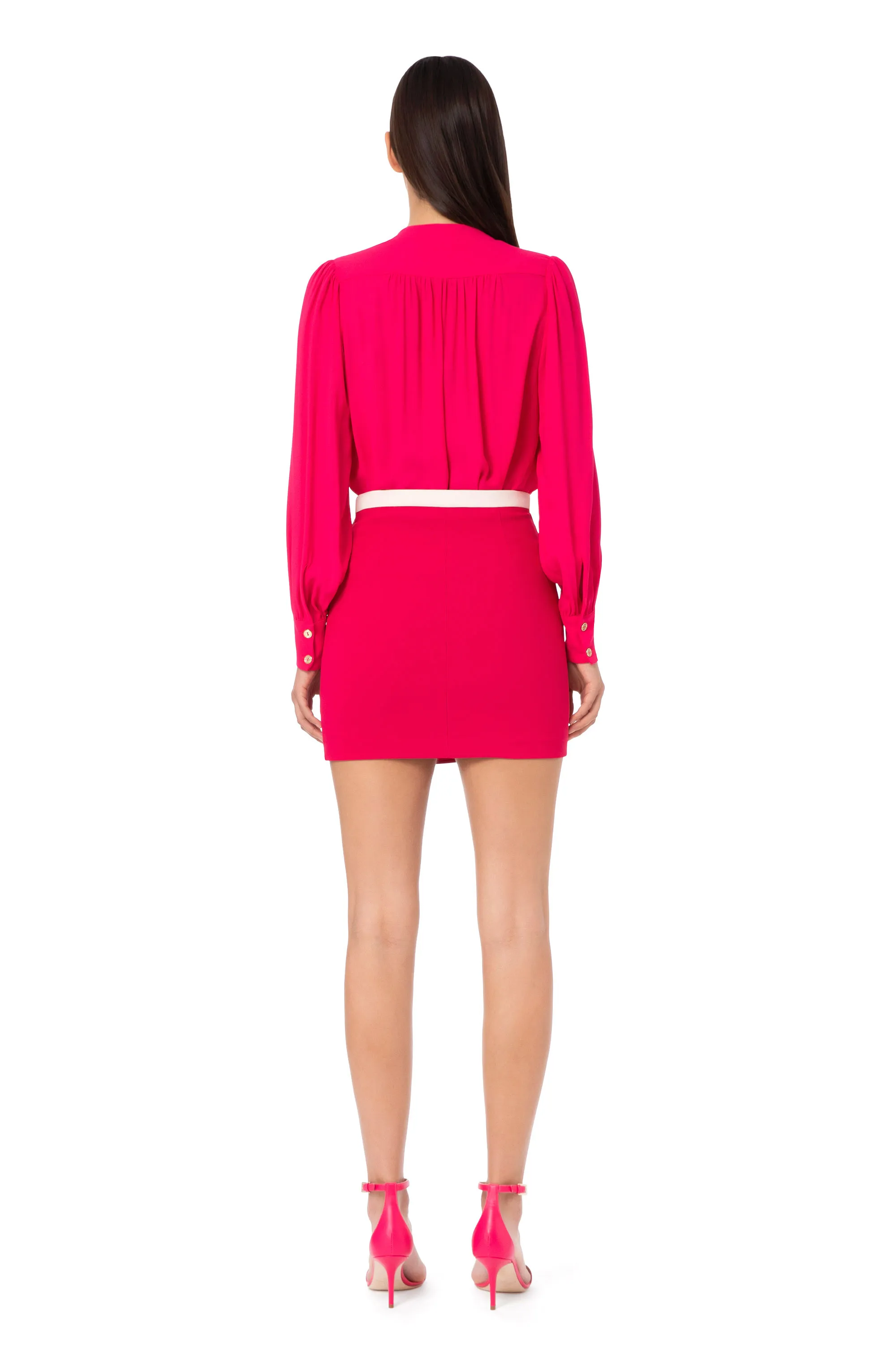 Minigonna in crepe doppio stretch