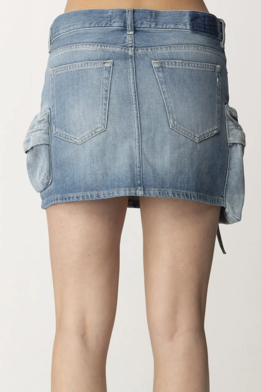 Minigonna in jeans cargo Light blue