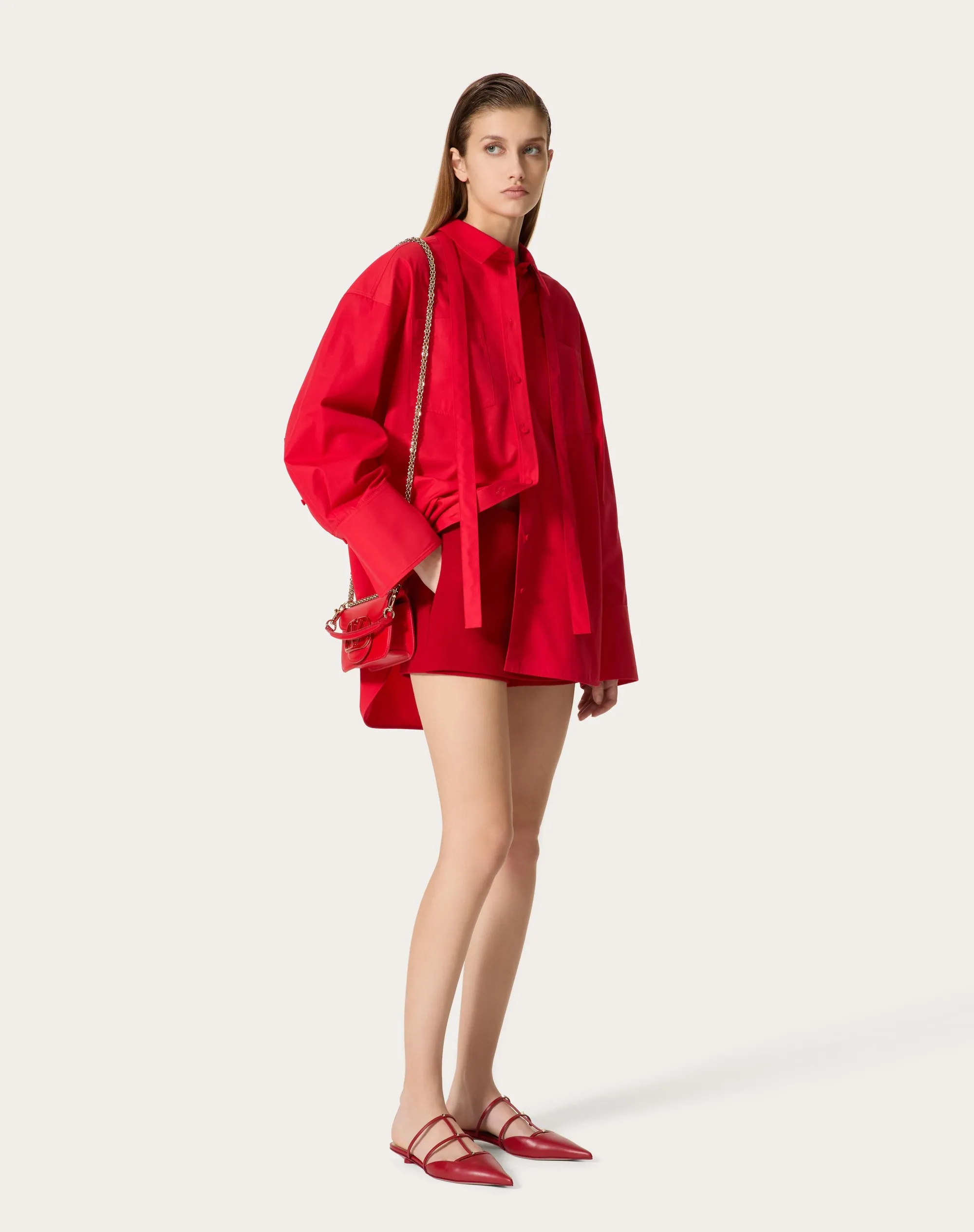 MINIGONNA IN TEXTURE DOUBLE CREPE