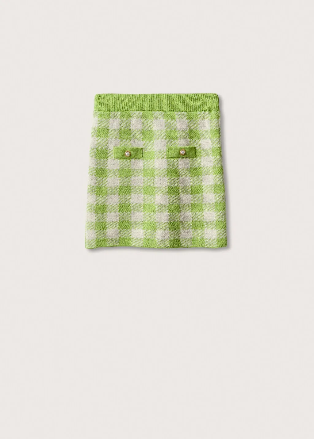 Minigonna maglia quadri