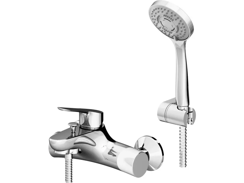 Mix4000 miscelatore vasca esterna con duplex cromo/color