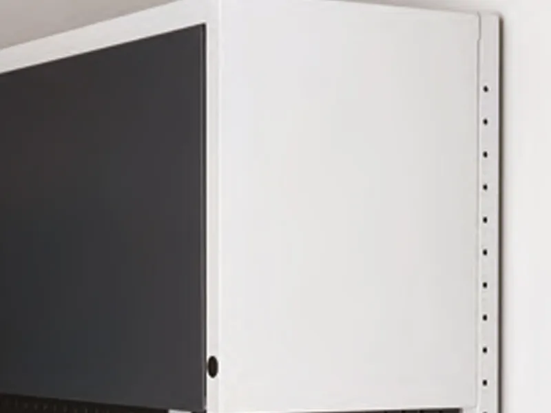 Modulo angolare Fami GARAGE112 con pensile angolare piano acciaio, 744x744x2000mm