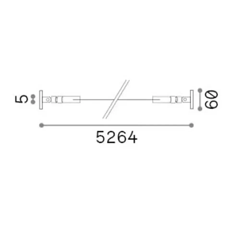 Nastro flessibile acciaio completa di striscia led Ideal Lux TESI 344935 8MM 5MT NERO IP20