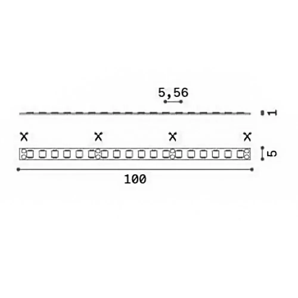 Nastro flessibile acciaio completa di striscia led Ideal Lux TESI 344935 8MM 5MT NERO IP20