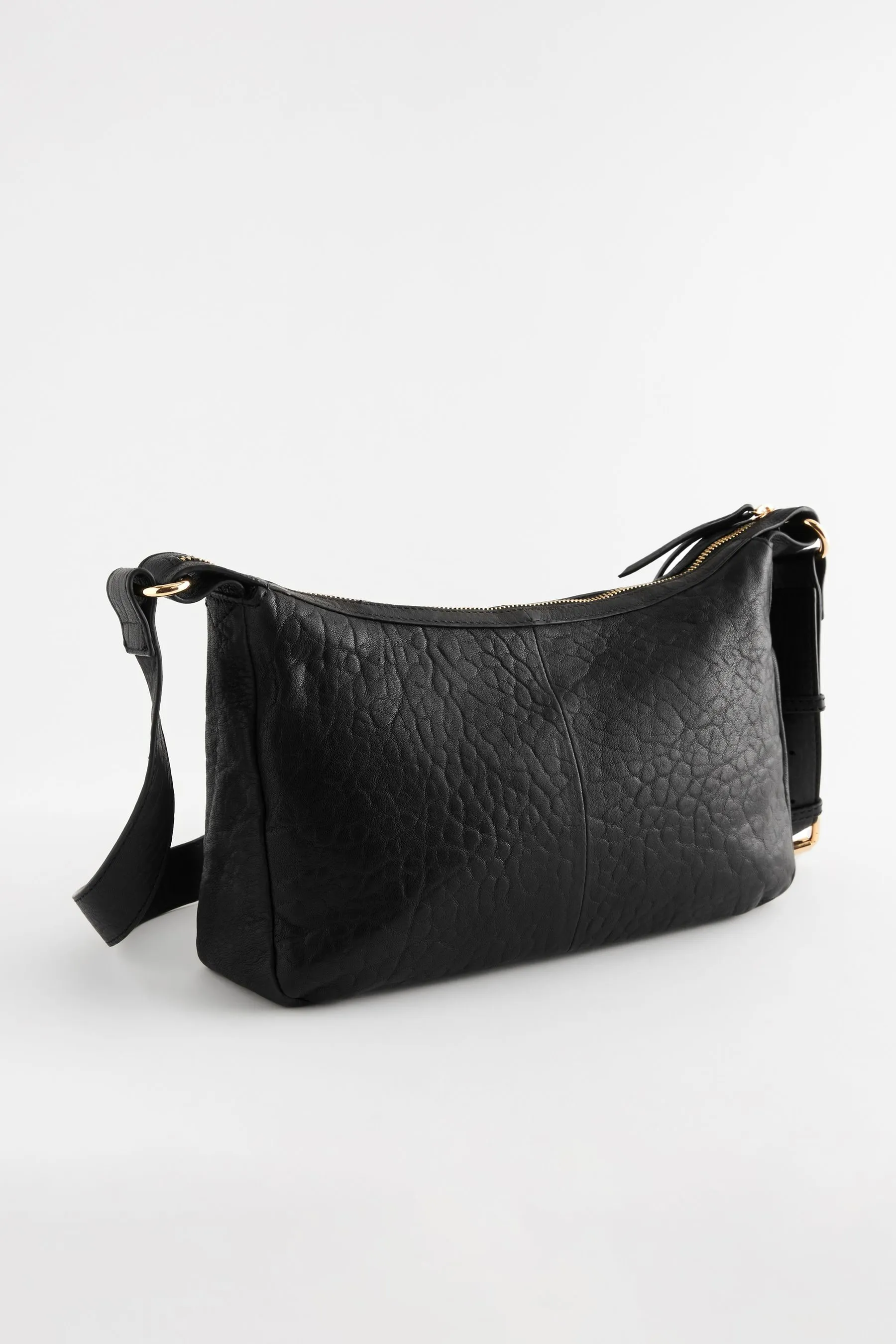 Nero  - Borsa in pelle con tasca sulle spalle