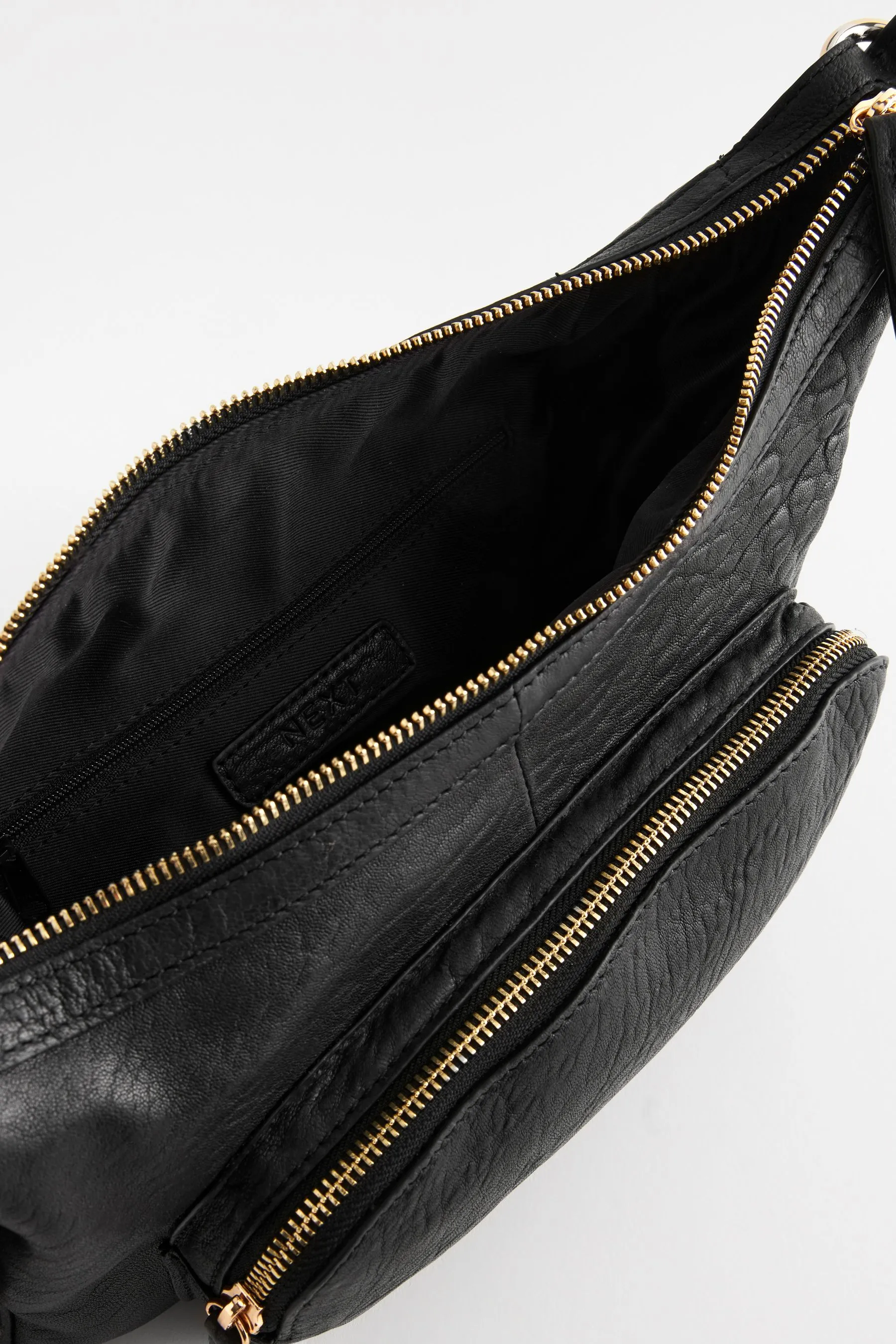 Nero  - Borsa in pelle con tasca sulle spalle