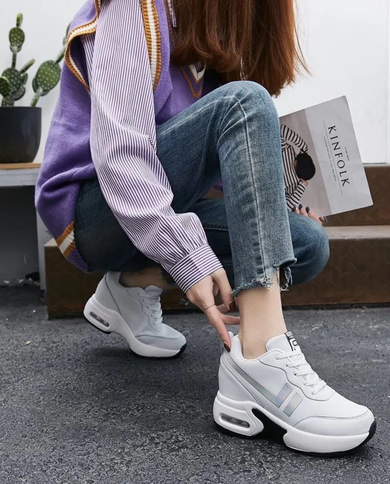 New Fashion Altezza interna Aumenta scarpe da donna Scarpe casual Fondo spesso