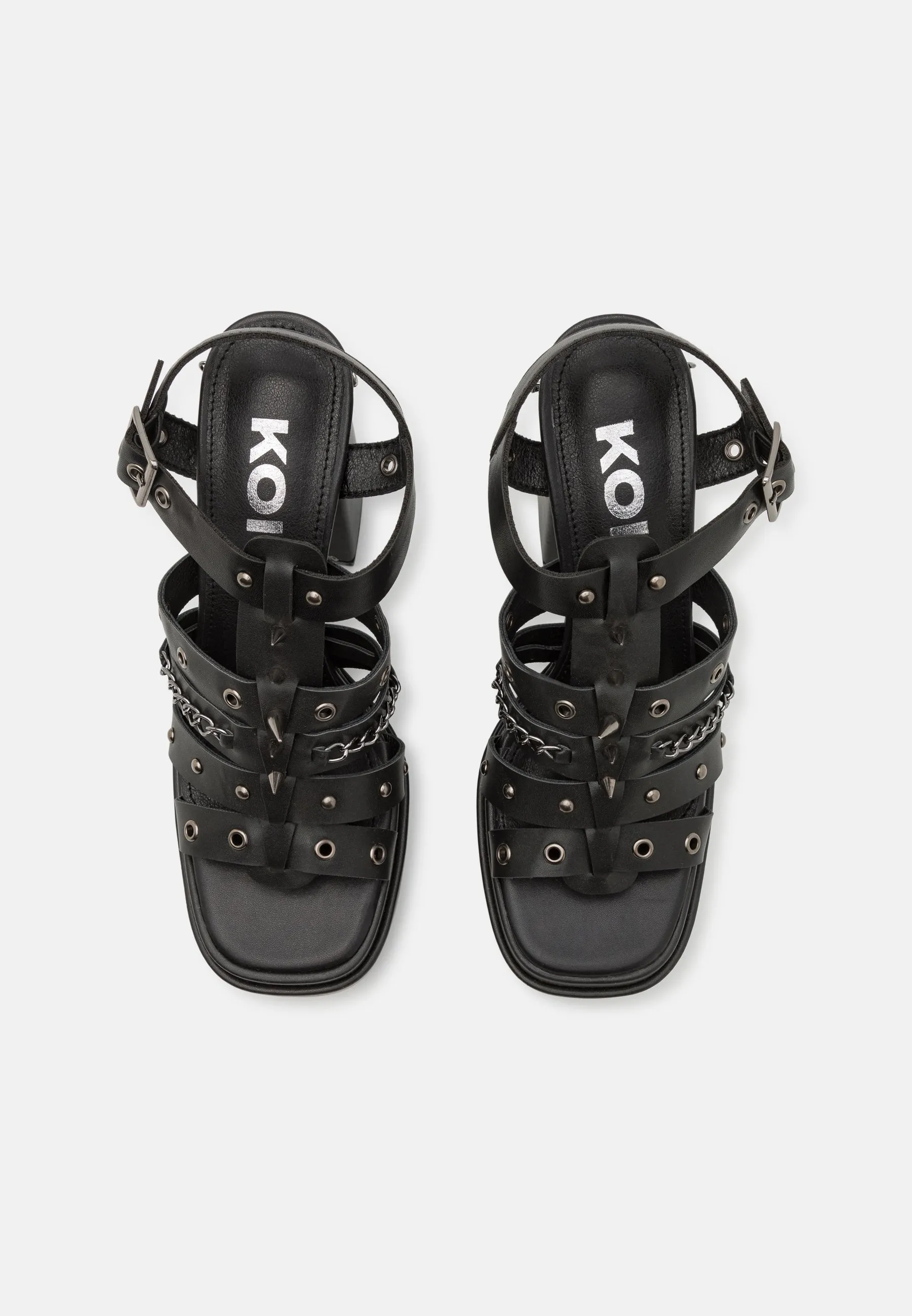 NOCTURNAL VOICES SPIKED PLATFORM - Sandali con tacco