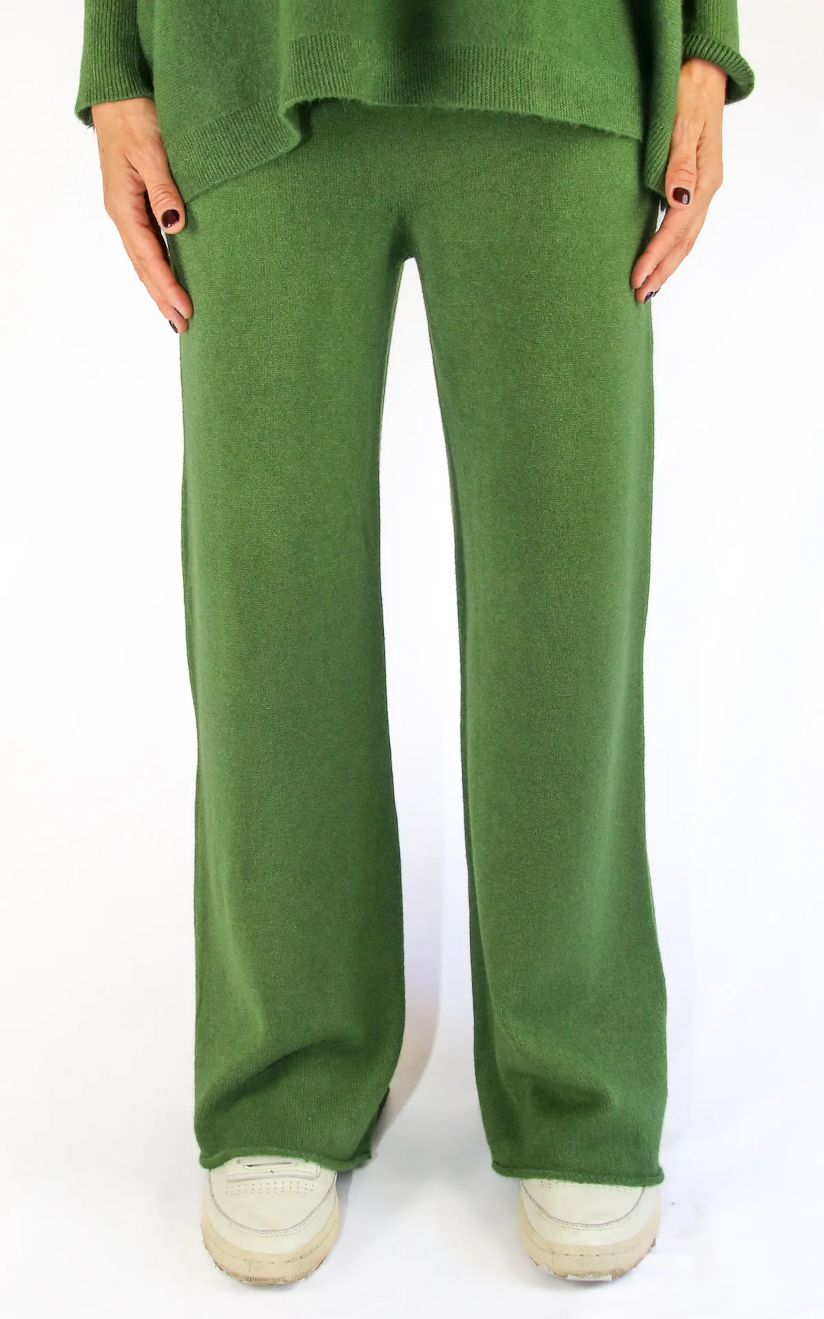Off-On – pantalone in maglia – verde militare