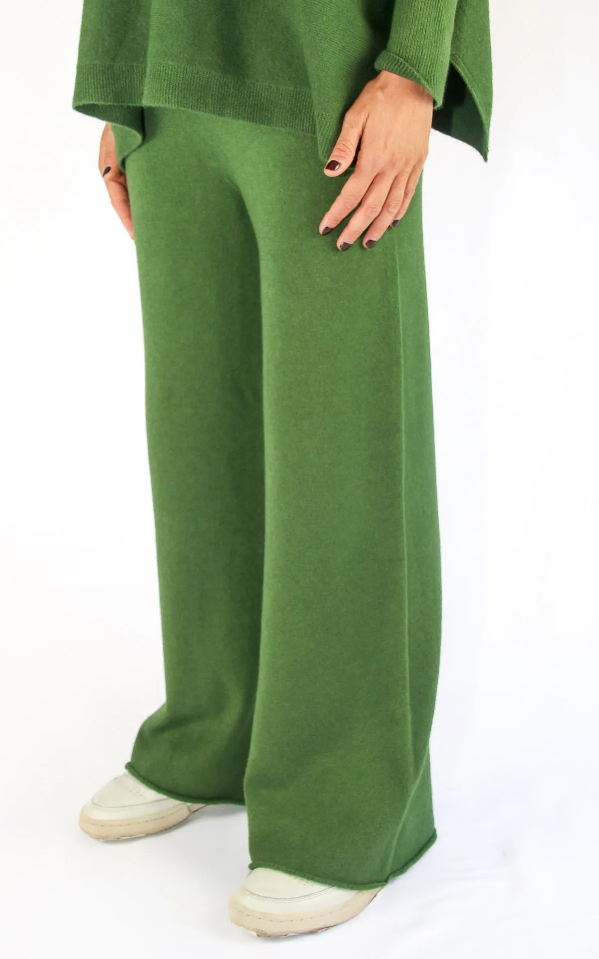 Off-On – pantalone in maglia – verde militare