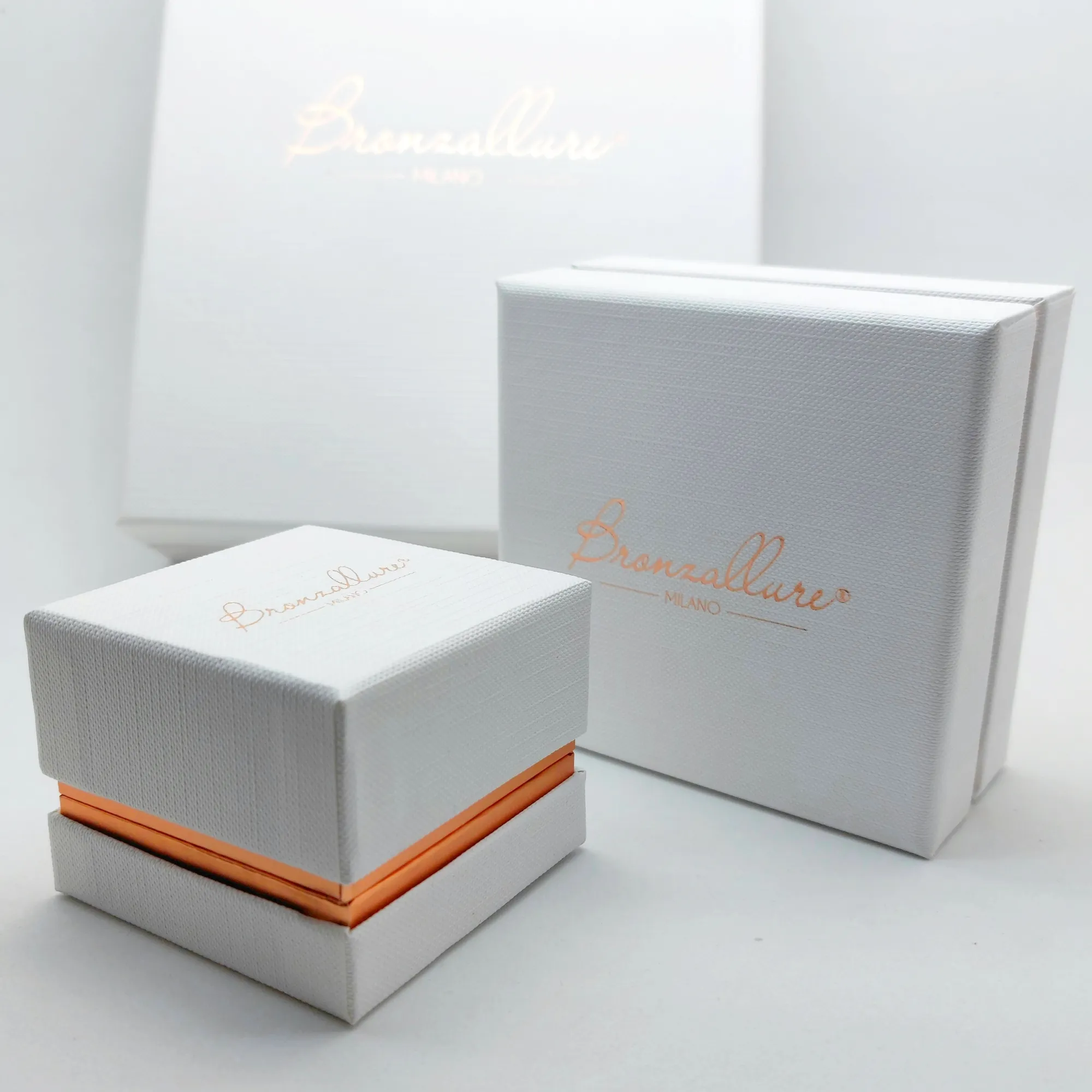 Orecchini Cerchio con Pietra Piatta Rosè Donna Bronzallure