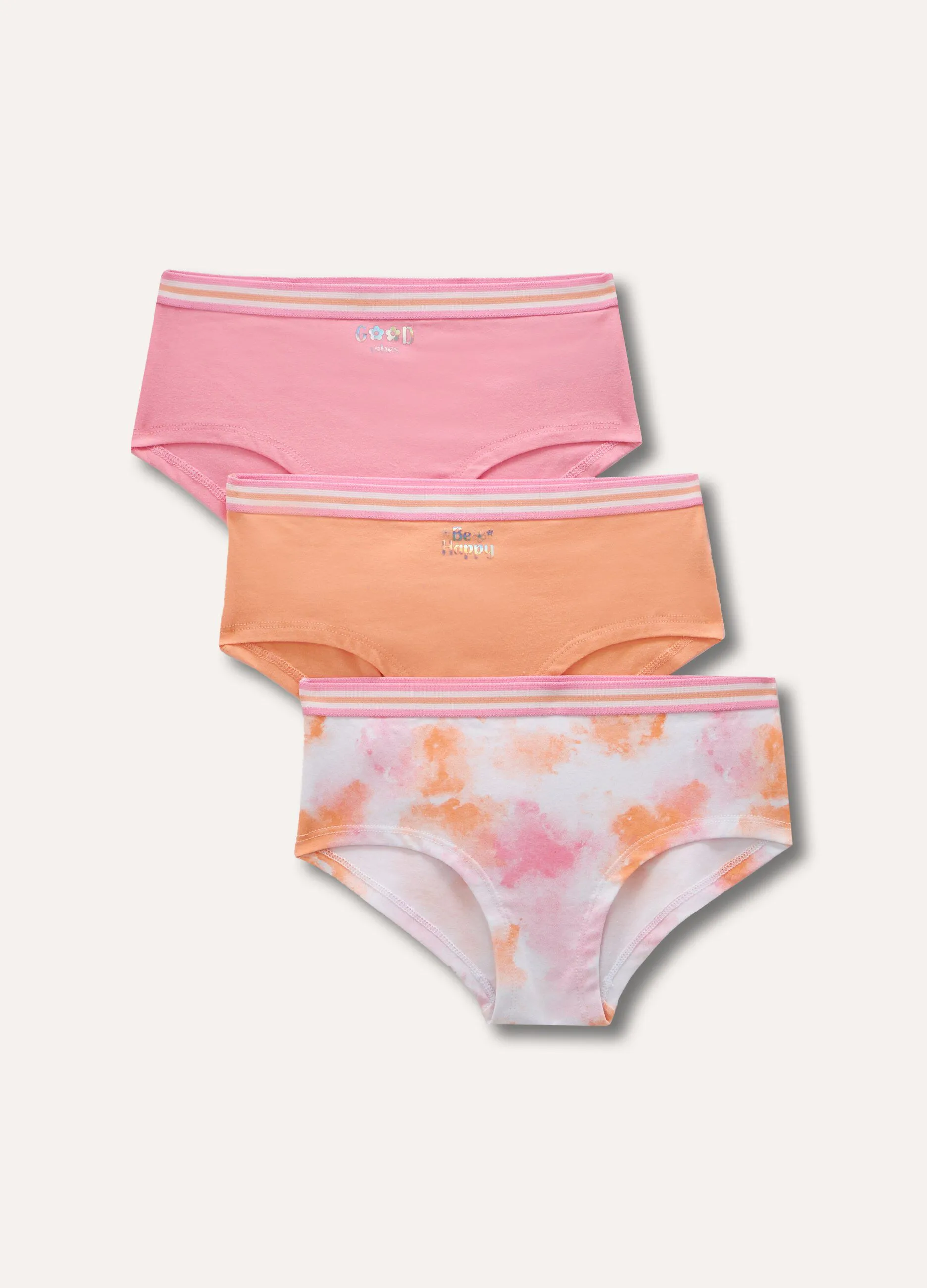 Pack 3 culotte in cotone stretch ragazza