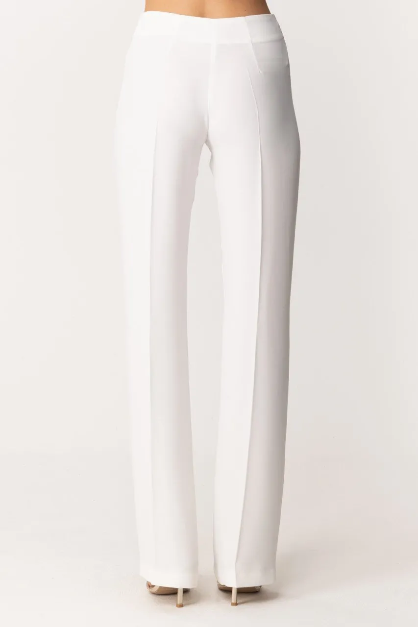 Pantaloni classici a gamba dritta Bianco