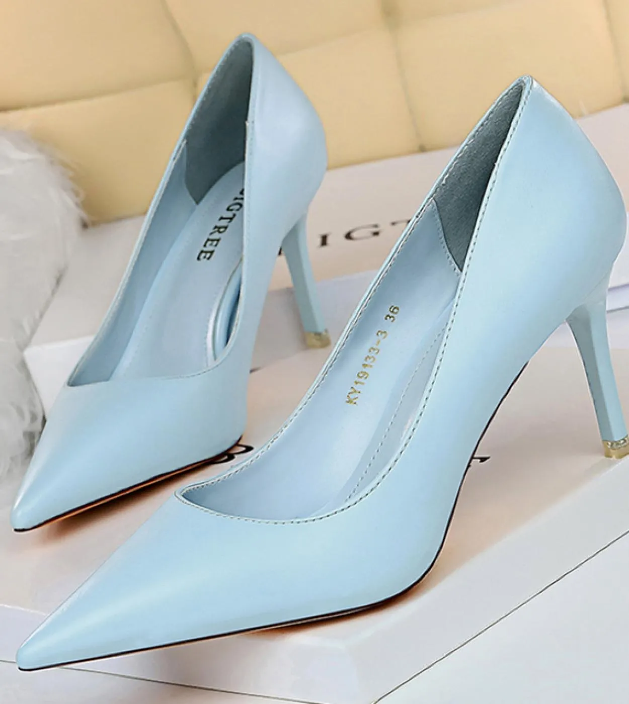 Pelle donna 7,5 cm 10,5 cm Tacchi alti Décolleté classici Lady Stiletto Tacchi bassi sottili Fetish Prom Wedding Scarpe da sposa