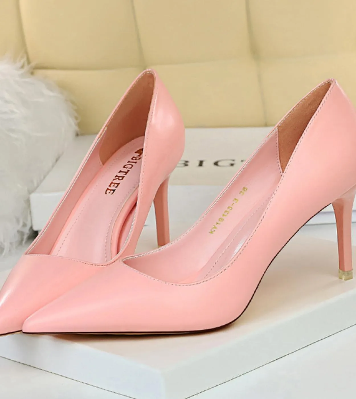 Pelle donna 7,5 cm 10,5 cm Tacchi alti Décolleté classici Lady Stiletto Tacchi bassi sottili Fetish Prom Wedding Scarpe da sposa