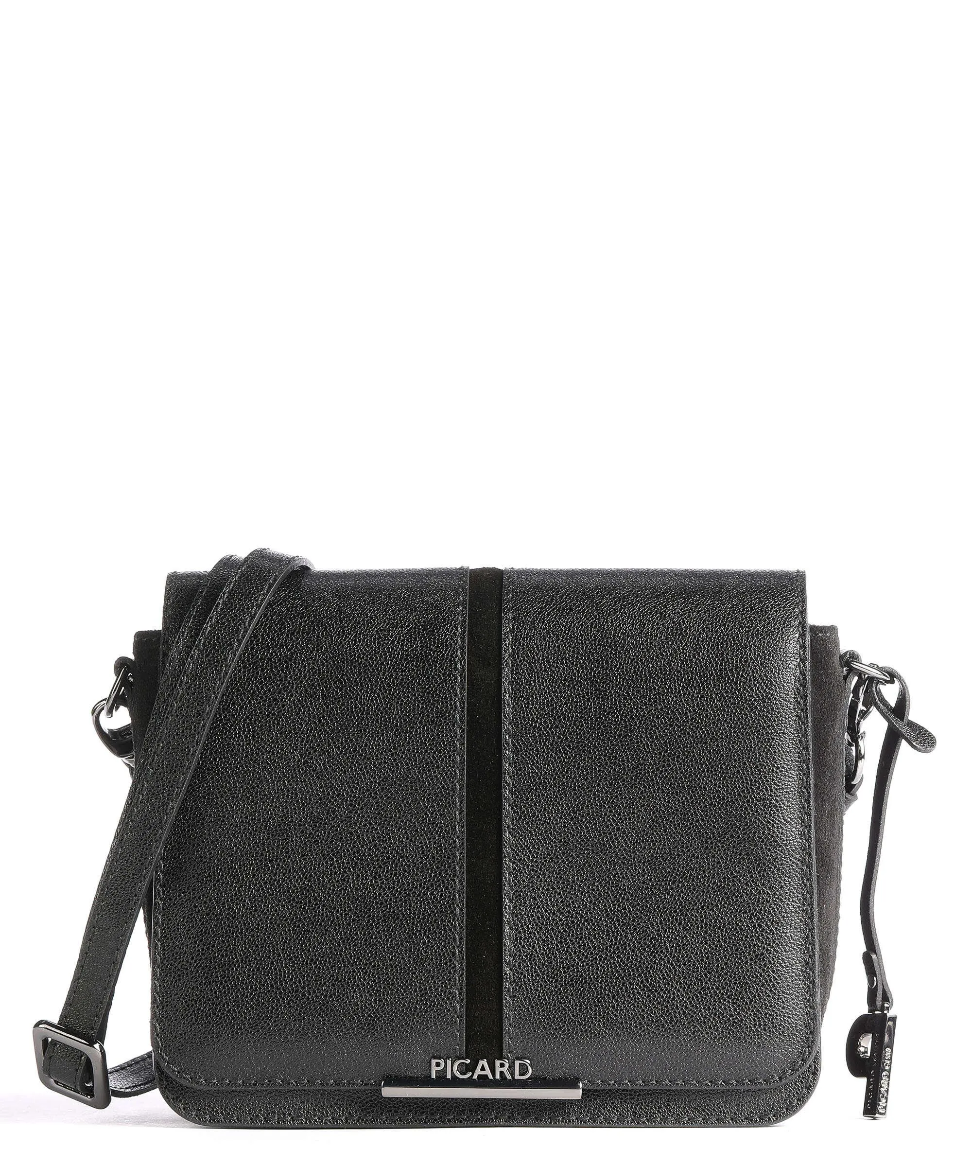  Picard Marie Borsa a tracolla pelle di vacchetta finemente grana nero  