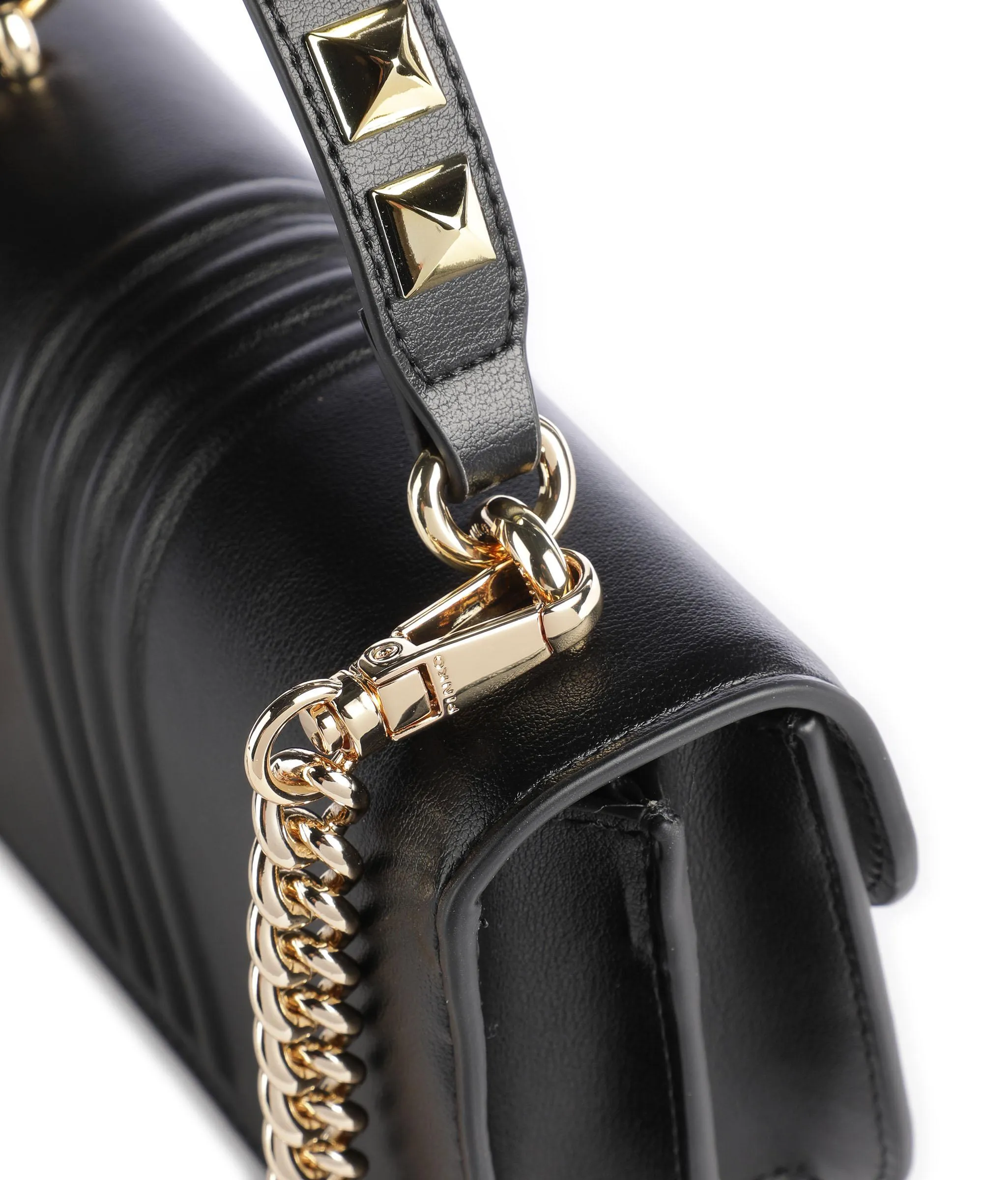  Pinko Love Bell Mini Borsa a tracolla pelle a grana fine nero  