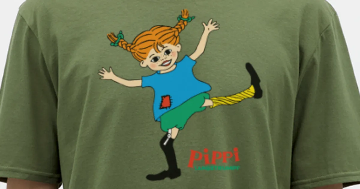 'Pippi Calzelunghe Pippi balla come piace a lei' Maglietta uomo 
