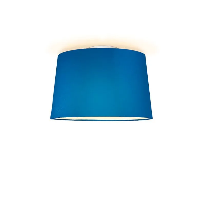 Plafoniera con paralume 'Ton 40 R 2' moderna blu/metallo - adatta per LED / interna