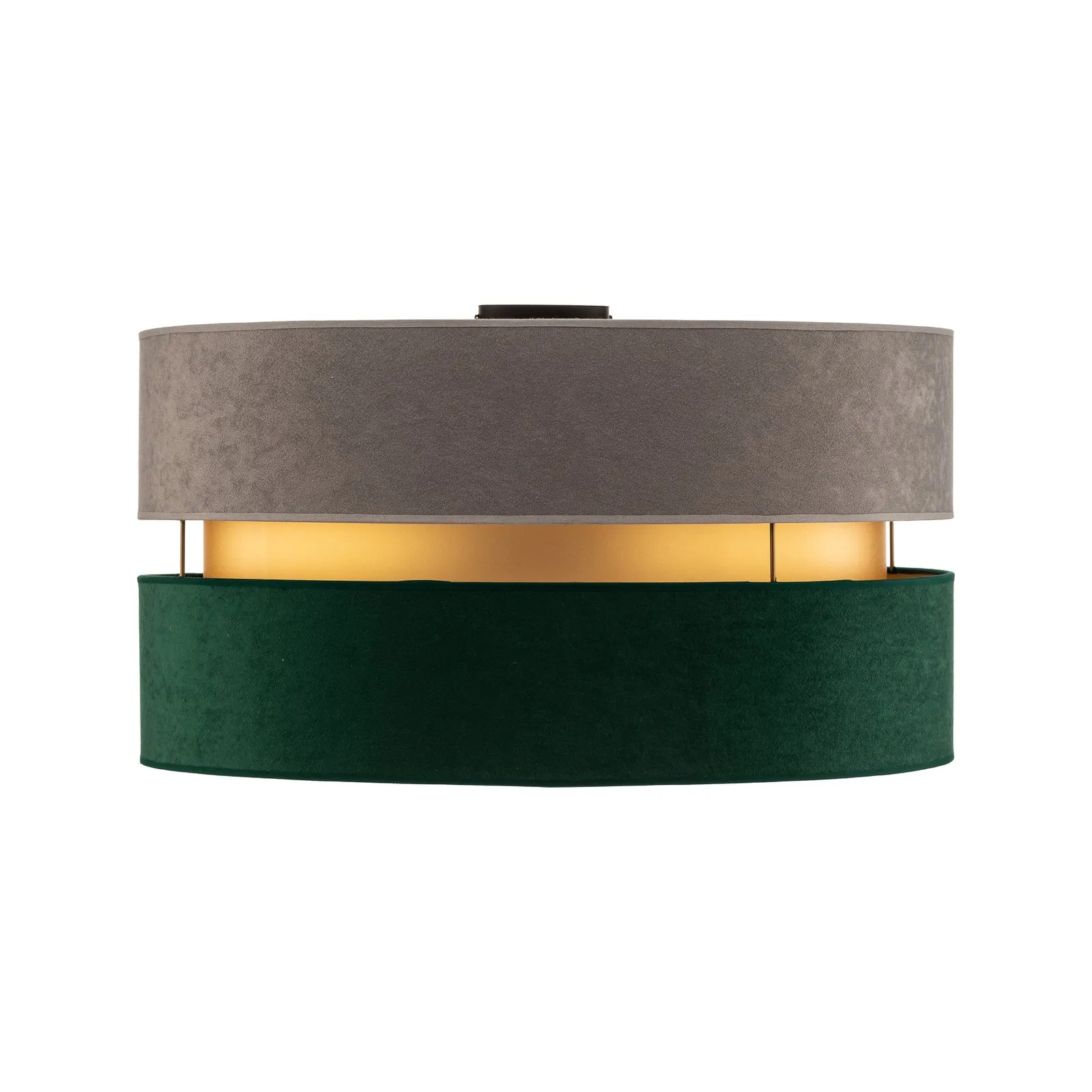 Plafoniera Golden Duo Ø60cm grigio/verde scuro/oro