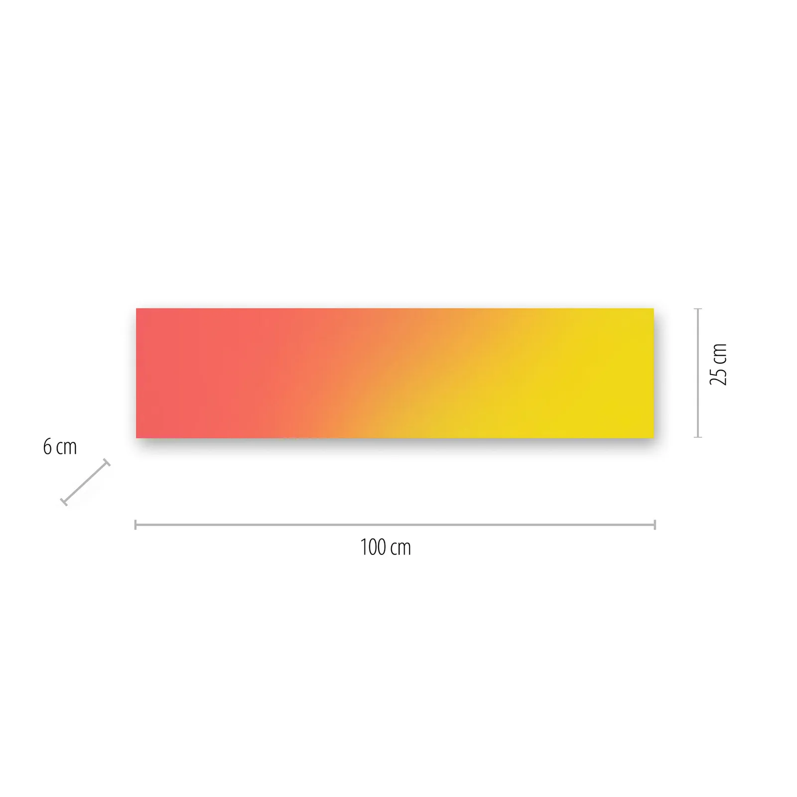 Plafoniera LED Yukon 100x25cm, RGB/CCT