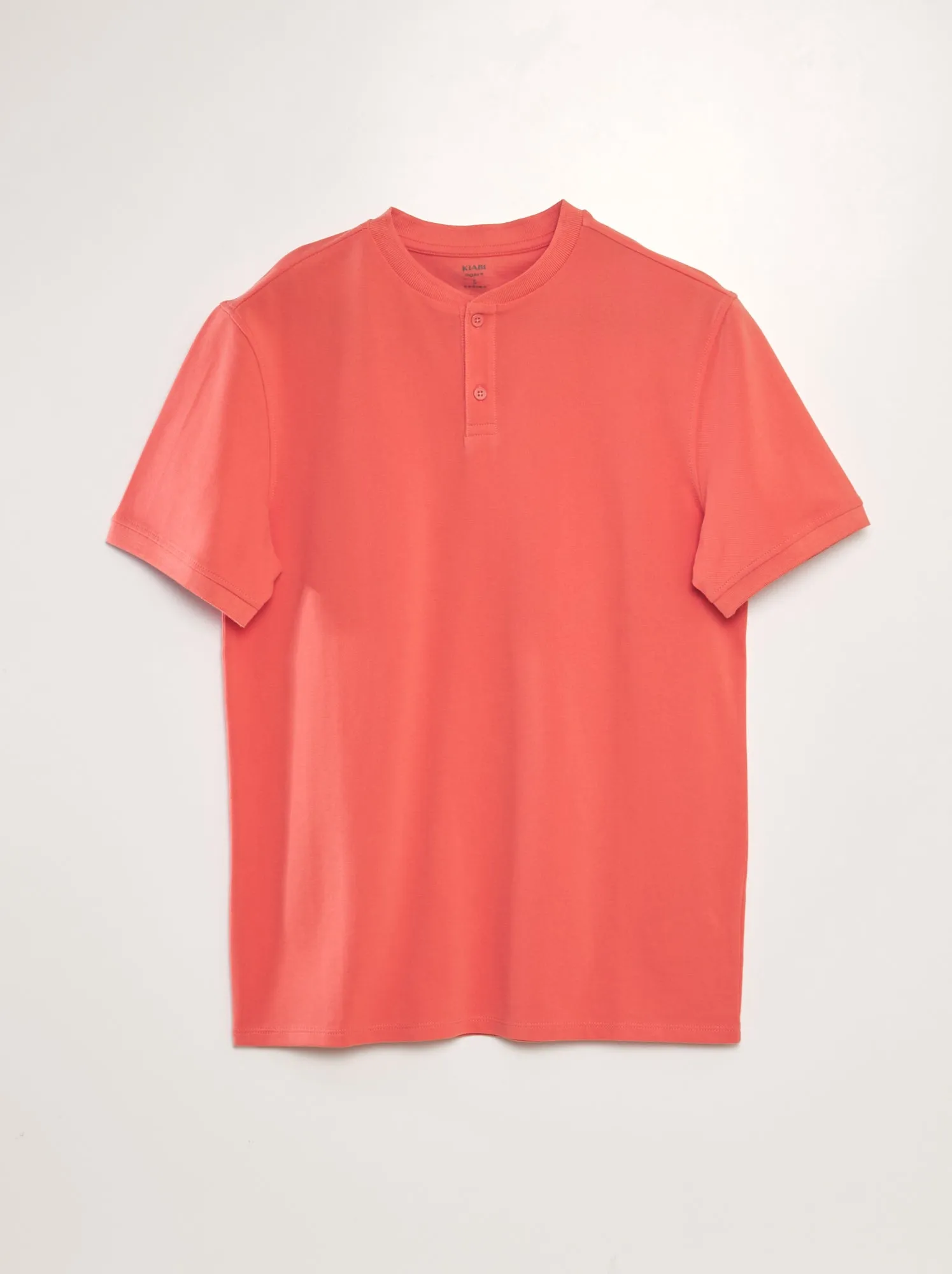 Polo in piqué di cotone tinta unita - ARANCIONE