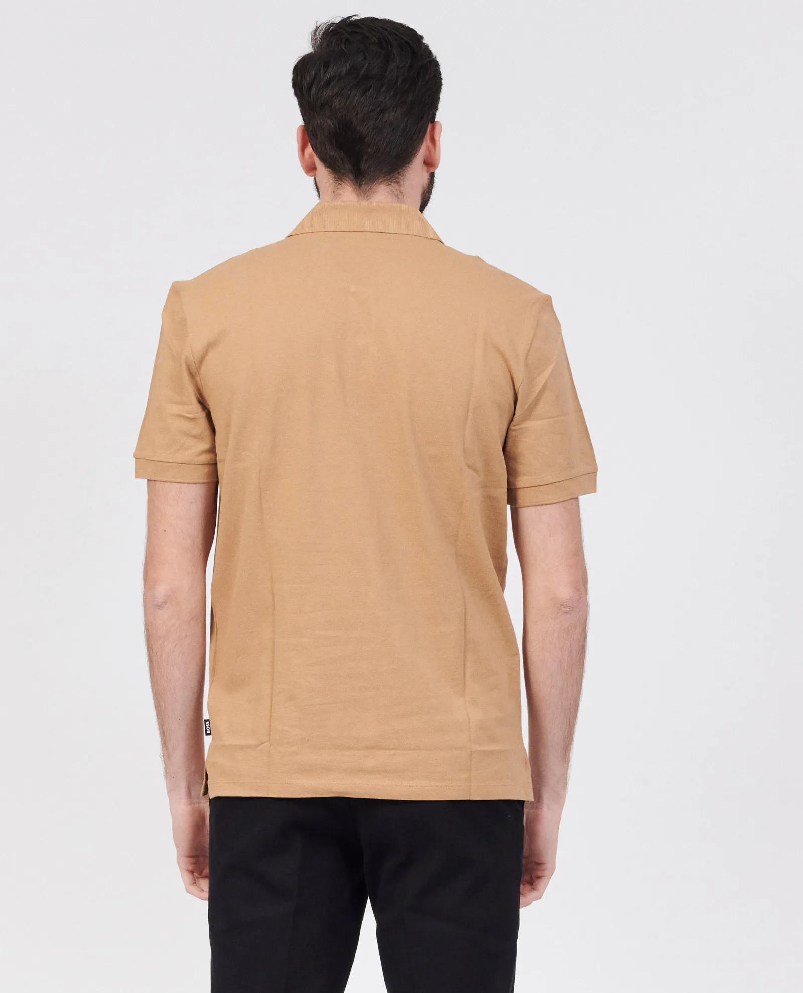 Polo uomo Boss con logo ricamato in cotone