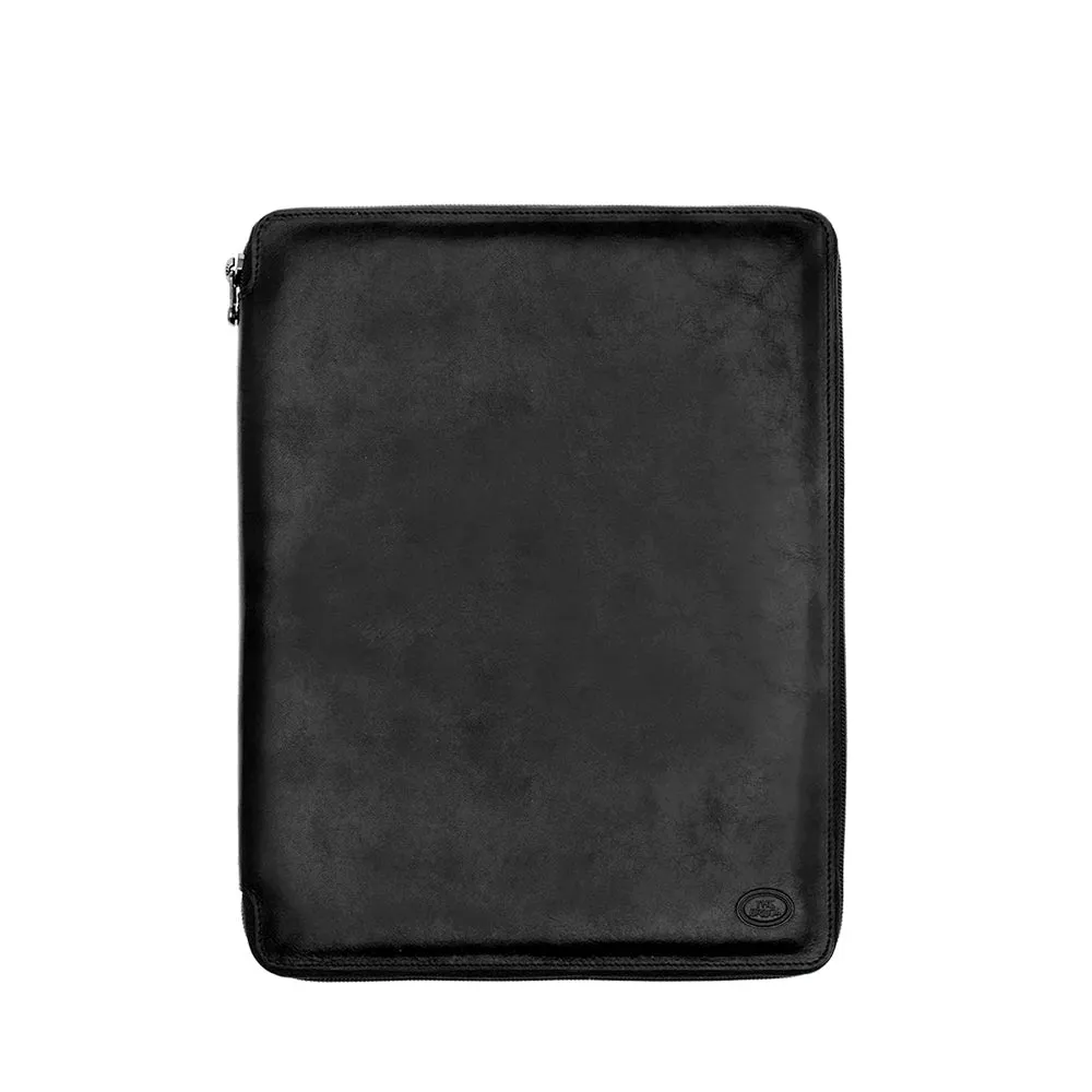 Portablocco THE BRIDGE linea Story  in Pelle Nera