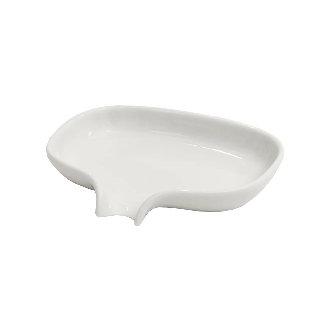 Portasapone con beccuccio di drenaggio in porcellana.jm{font-size:18px}bianco