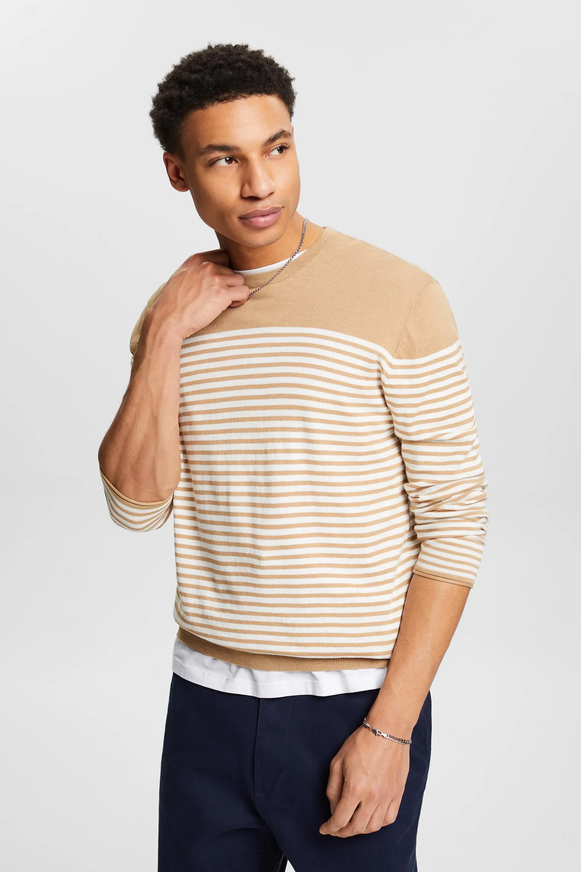 Pullover a righe in cotone