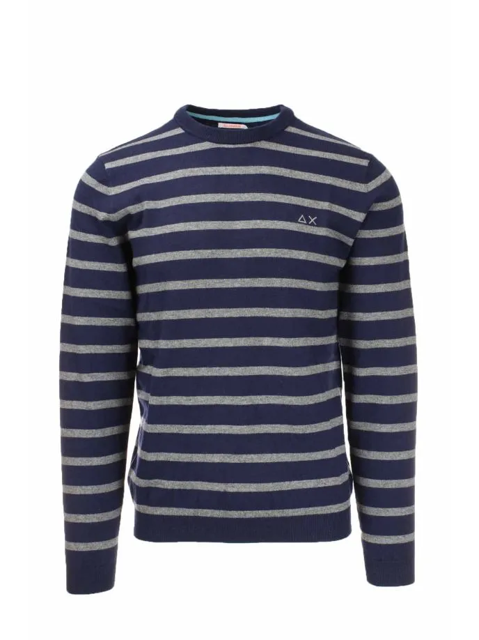 Pullover girocollo a righe