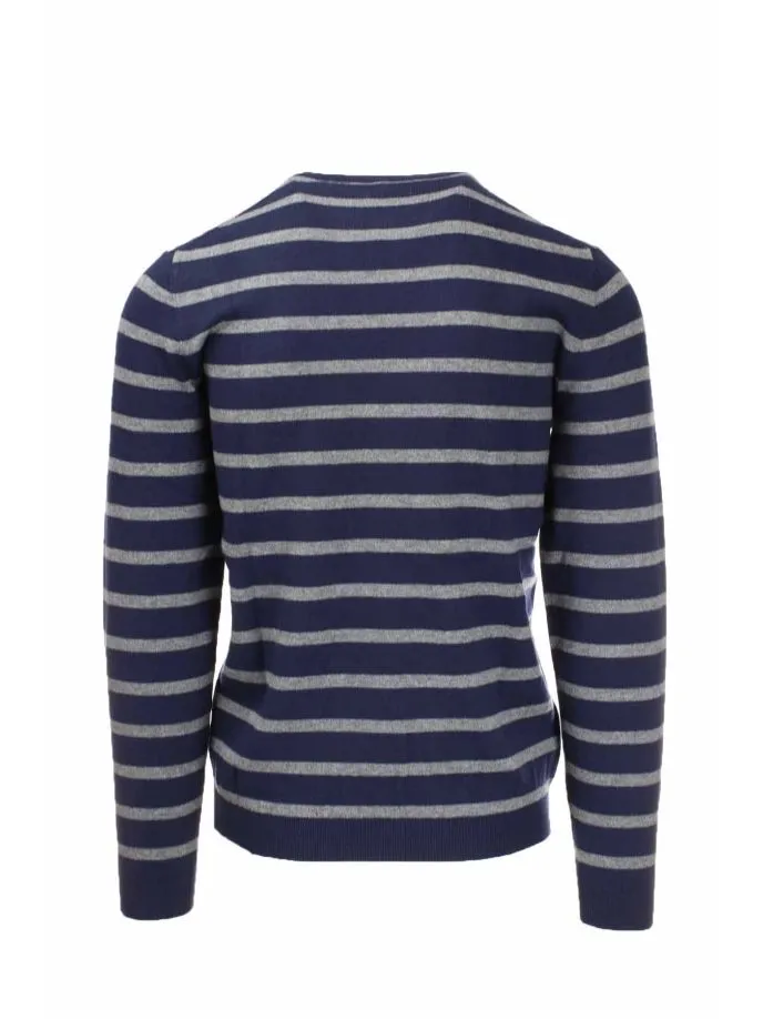 Pullover girocollo a righe