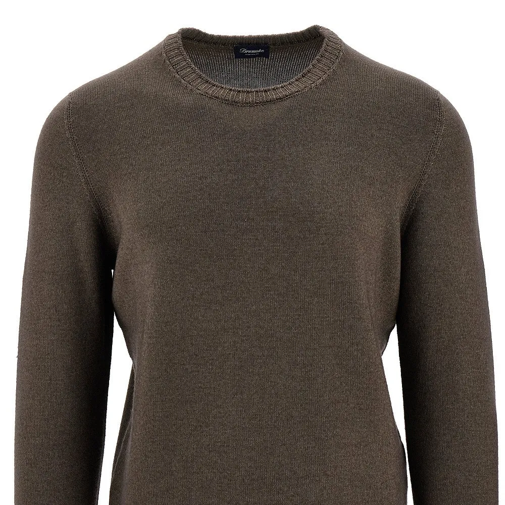 Pullover girocollo in lana Merino Extrafine
