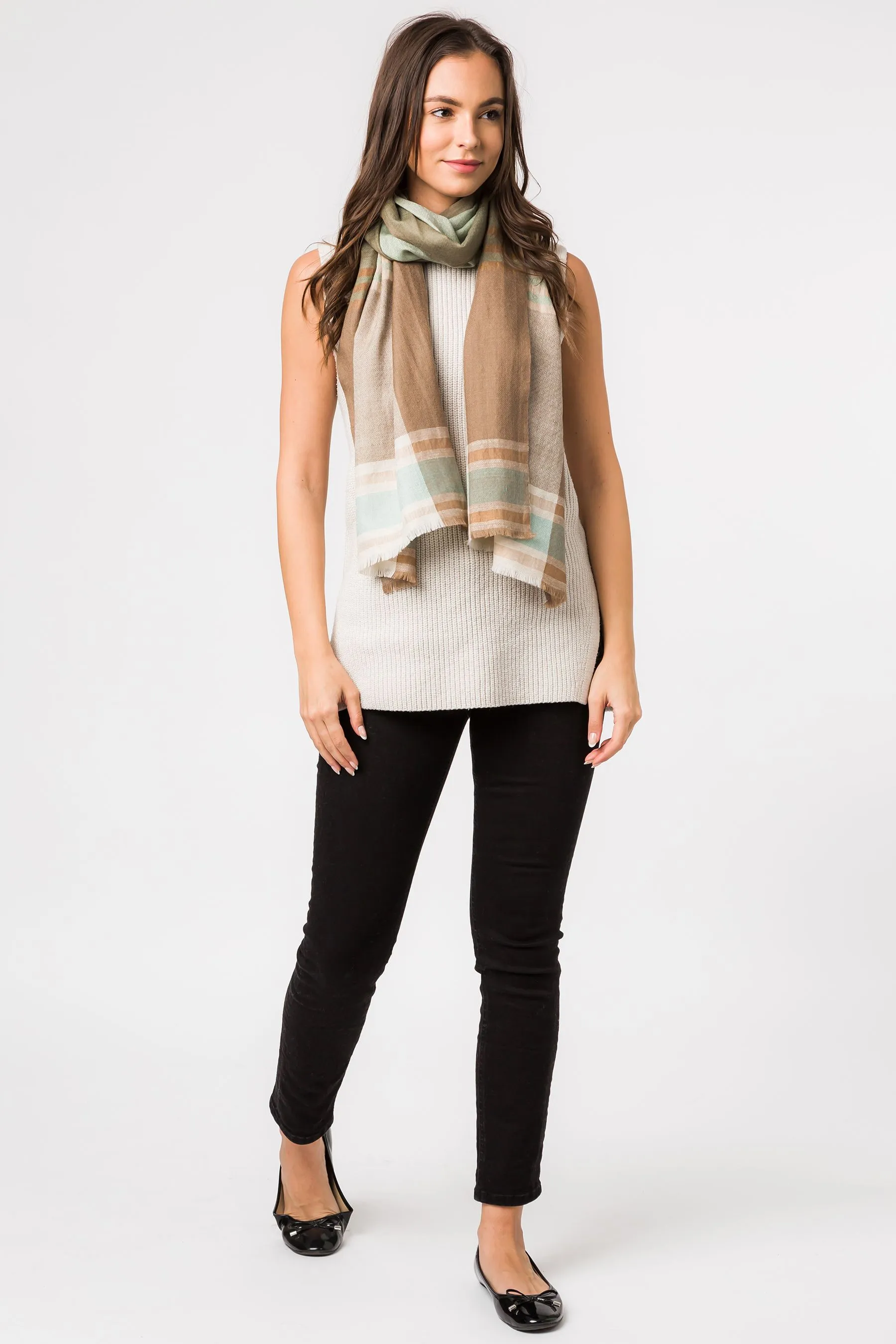 Pure Luxuries London - Asteris - Pashmina in cachemire e lana merino marrone chiaro