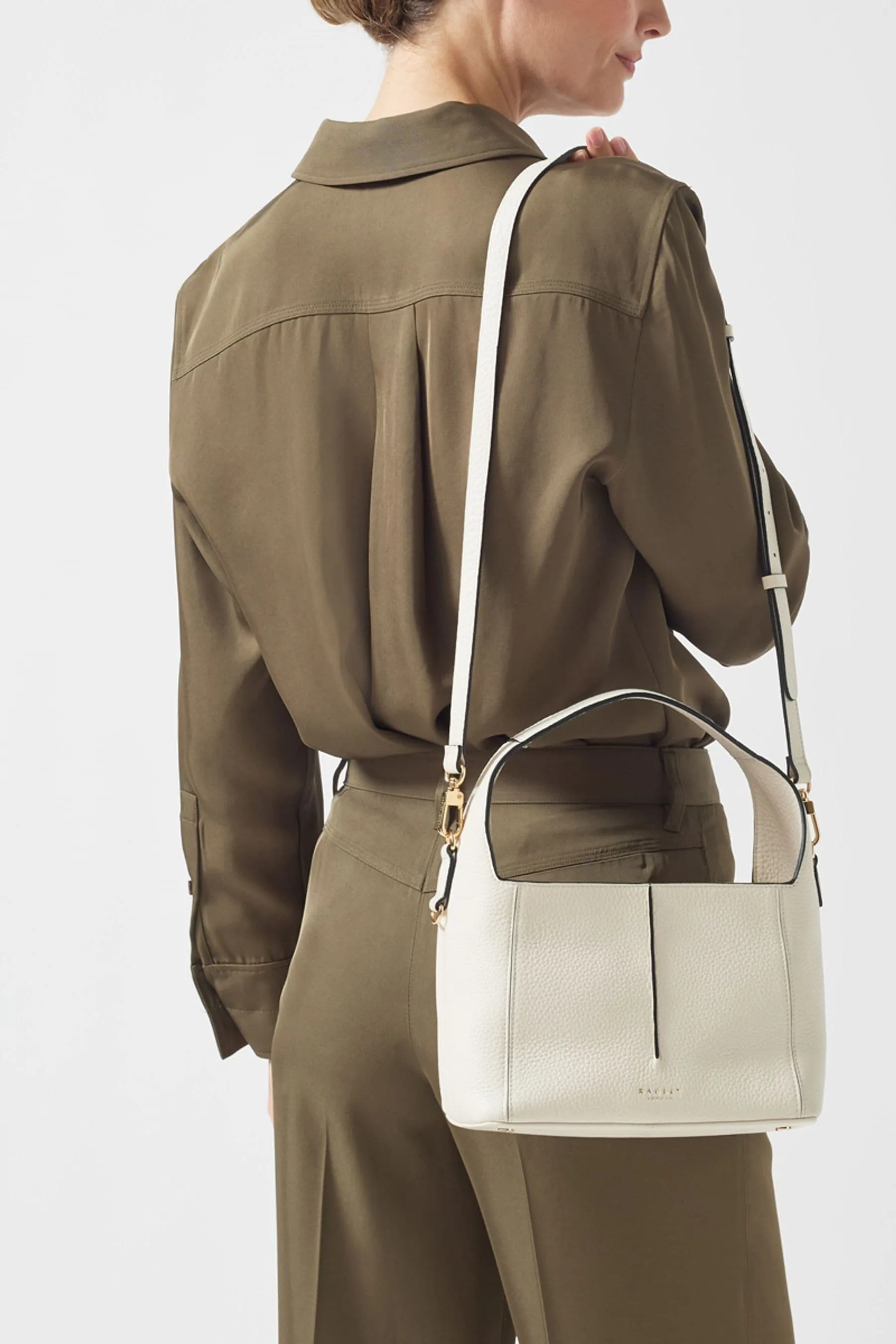 Radley London - Hillgate Place - Bianco media con zip sulla parte superiore - Borsa