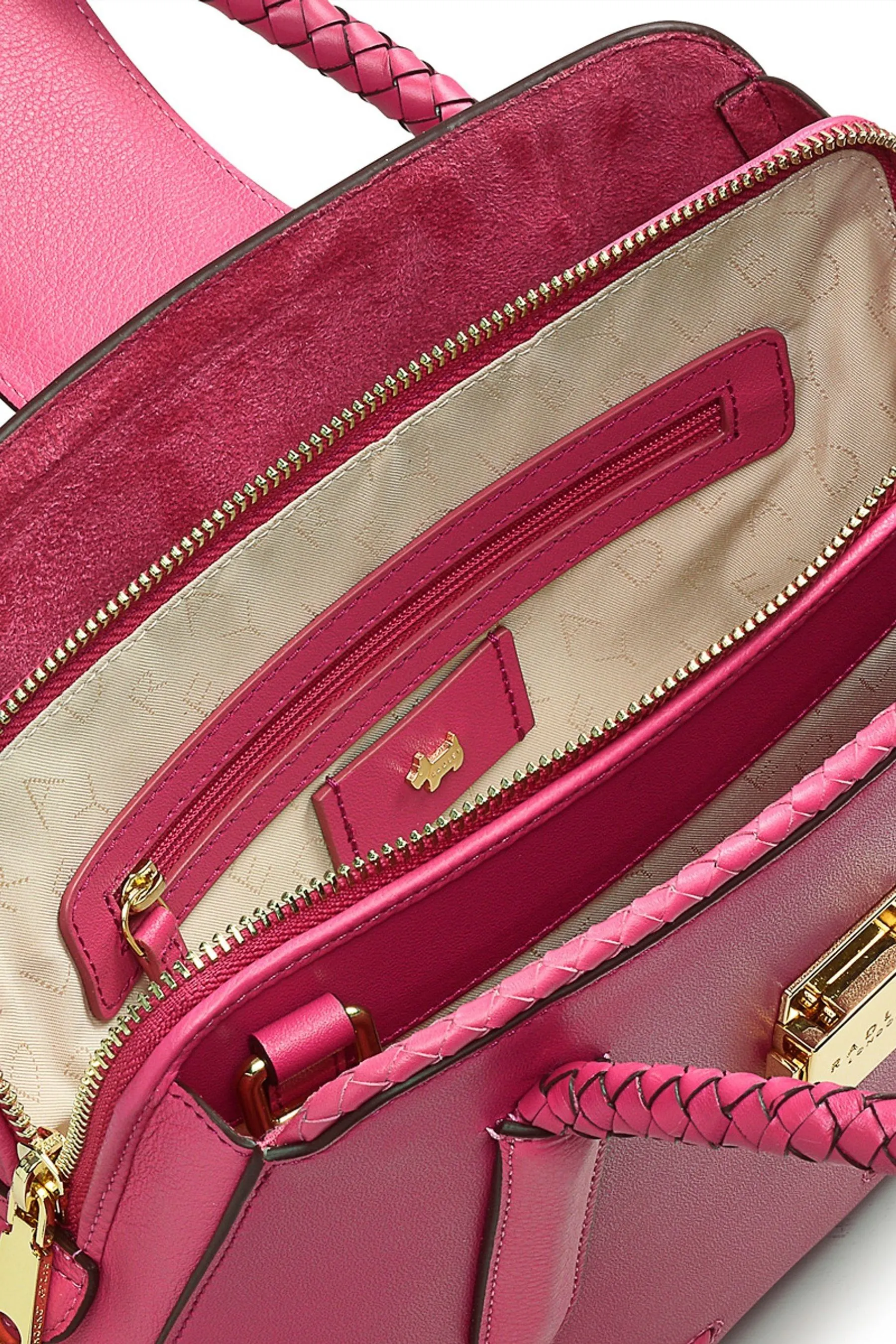 Radley London Rosa - Liverpool Street 2.0 - maglia intrecciata multiposizione con zip Borsa