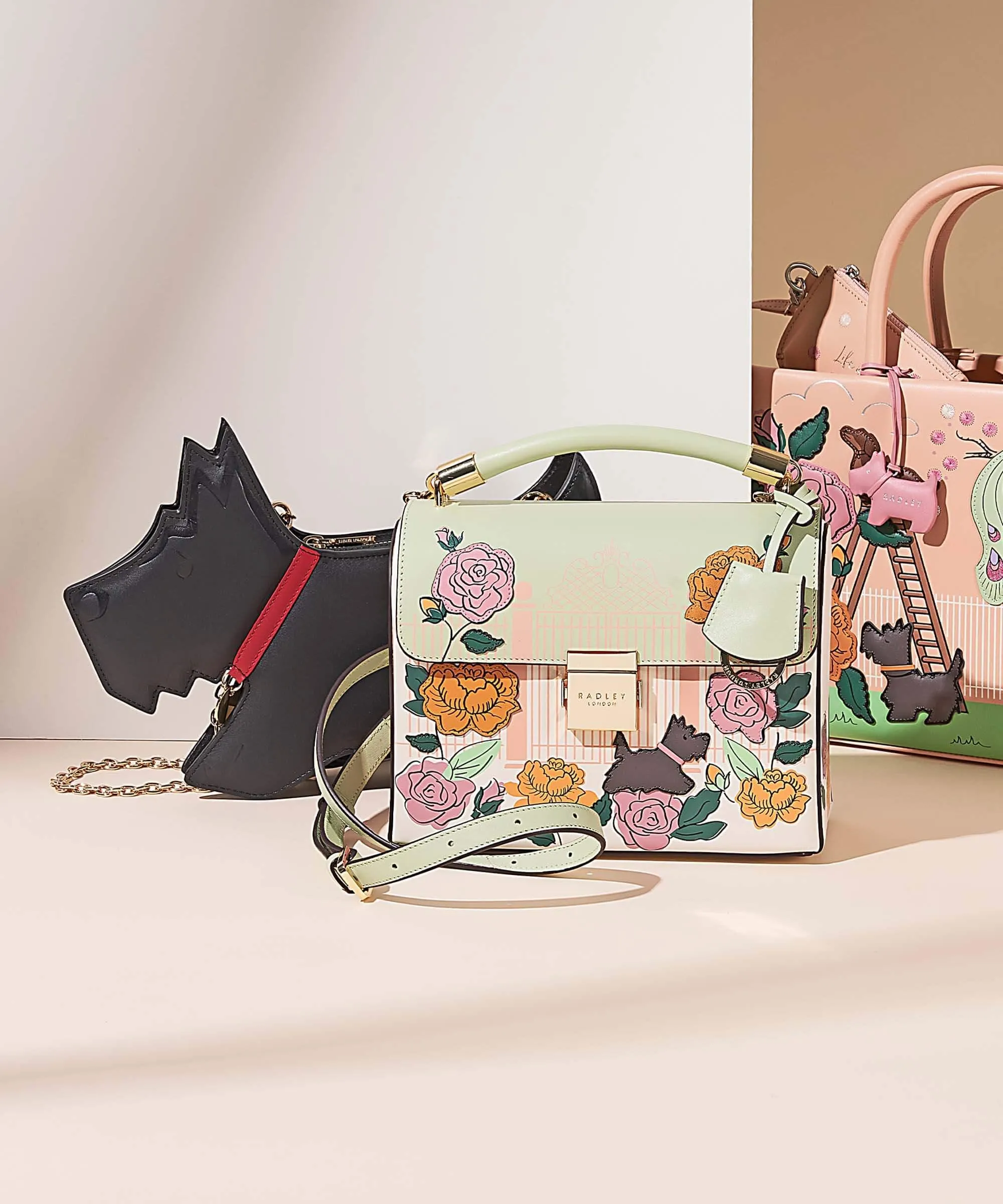  Radley London Rosebay Avenue Borsa a tracolla pelle a grana fine multicolore  