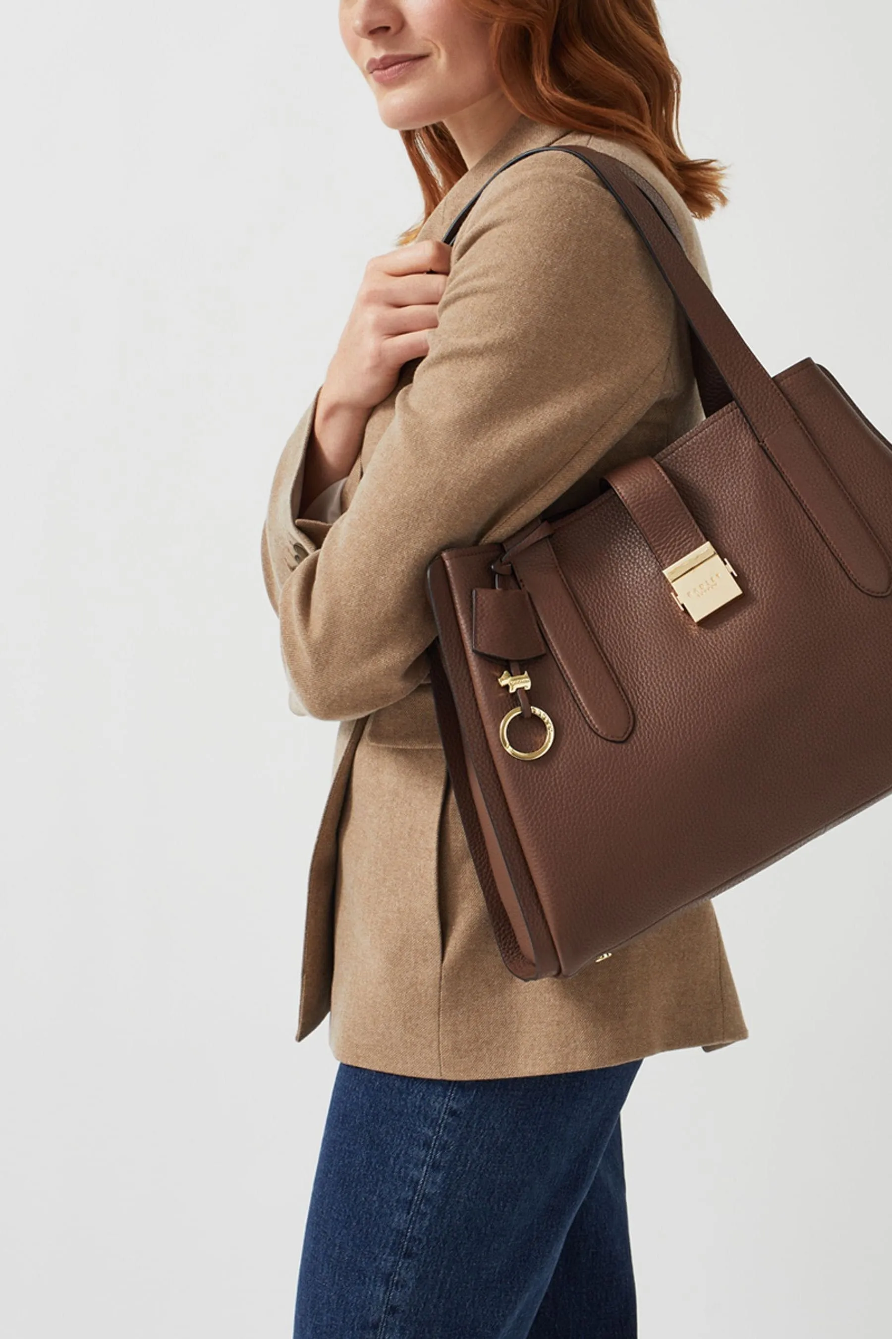Radley London - Sloane Street - Marrone grande con zip sulle spalle - Borsa