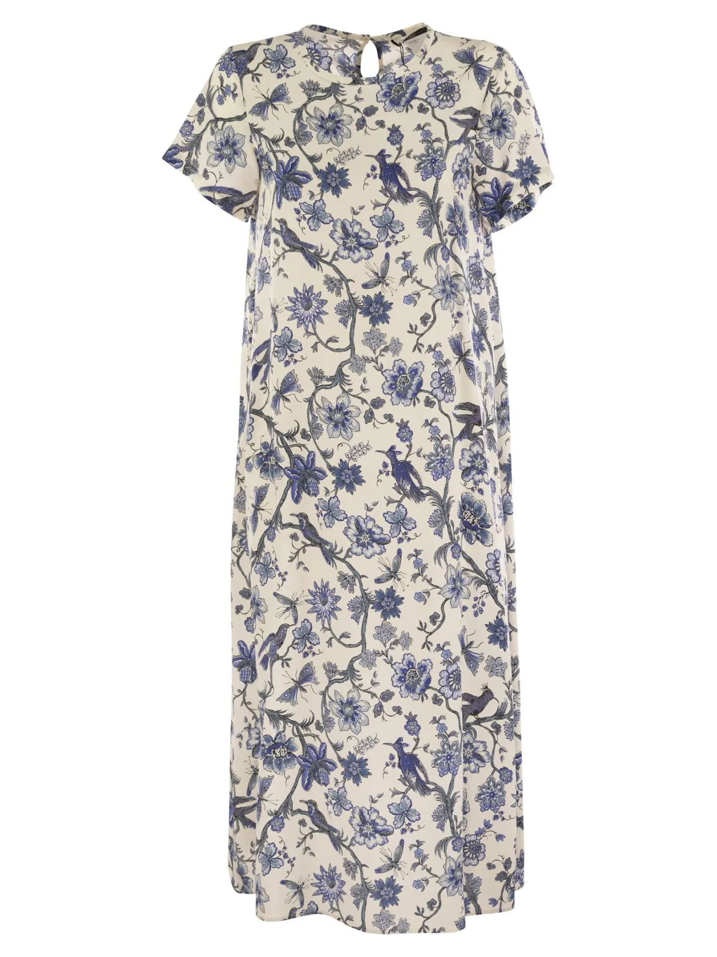 REVERE – Printed silk T-shirt dress