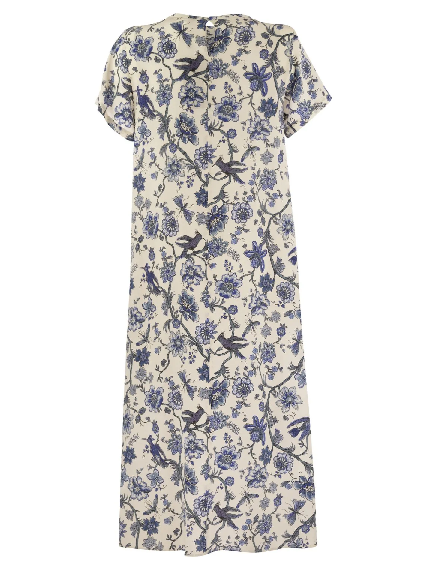REVERE – Printed silk T-shirt dress