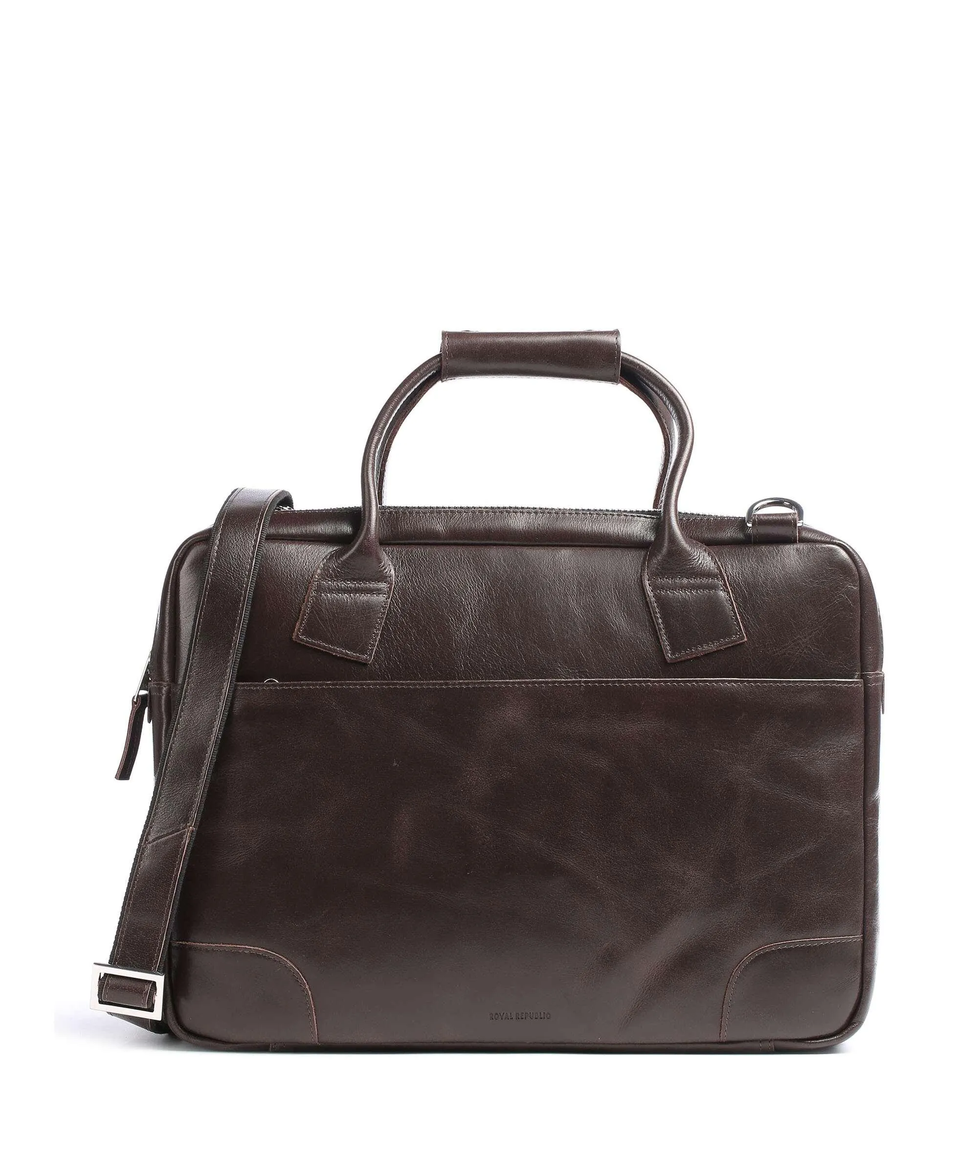  Royal RepubliQ Nano Big Zip Cartella 16″ pelle a grana fine marrone scuro  