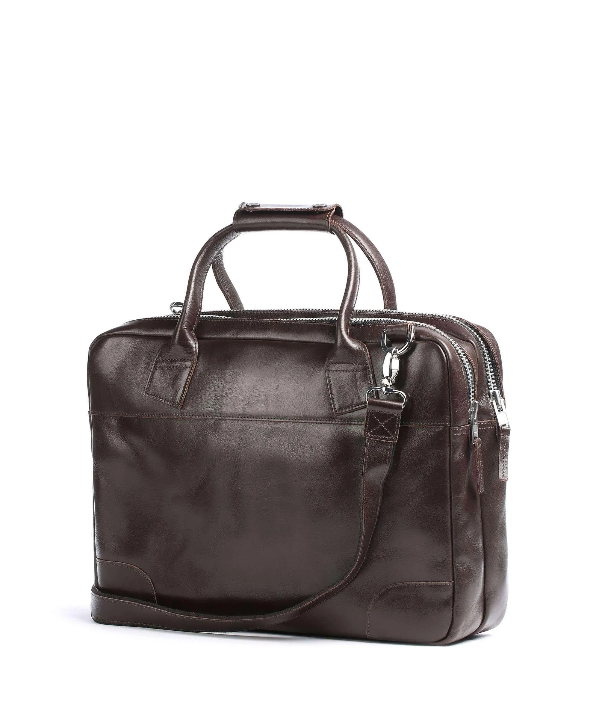  Royal RepubliQ Nano Big Zip Cartella 16″ pelle a grana fine marrone scuro  